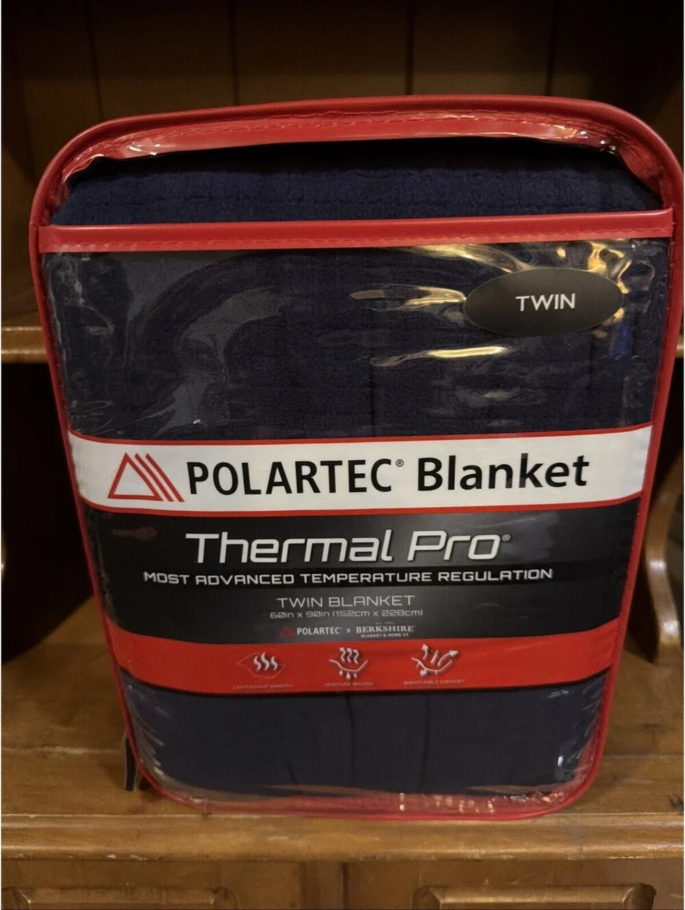 Polartec Thermal Pro Fleece Blanket Twin Blue New In Original Packing Bag Warm